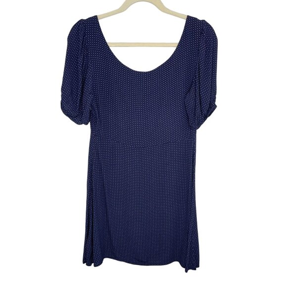 Urban Outfitters Navy Ditsy Floral Scoop Neck Dress, M - Picture 2 of 8